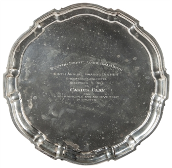 1962 Cassius Clay Boston Sports Lodge BNai Brith Award for High Principle and Achievement in Sport (WBC Authentication LOA)